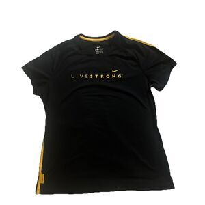 Nike Dri-FIT Women’s Black Livestrong Athletic Shirt Running Cycling L